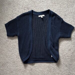 Aeropostale Navy Knit Cropped Cardigan